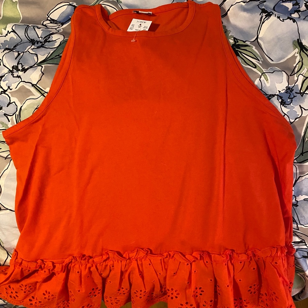 Eyelet Hem Tank Top